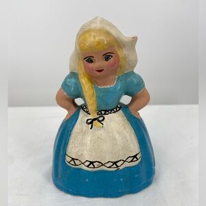 Hand‎ painted Ceramic Dutch Swedish Girl sponge Holder Vintage